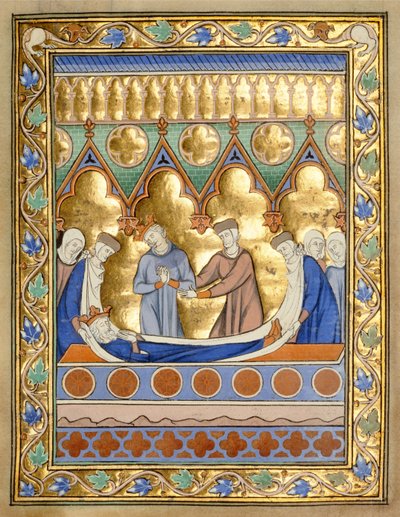 Burial of David, from the Psalter and Hours of Isabella of France by French School